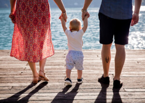 photo famille lac Annecy